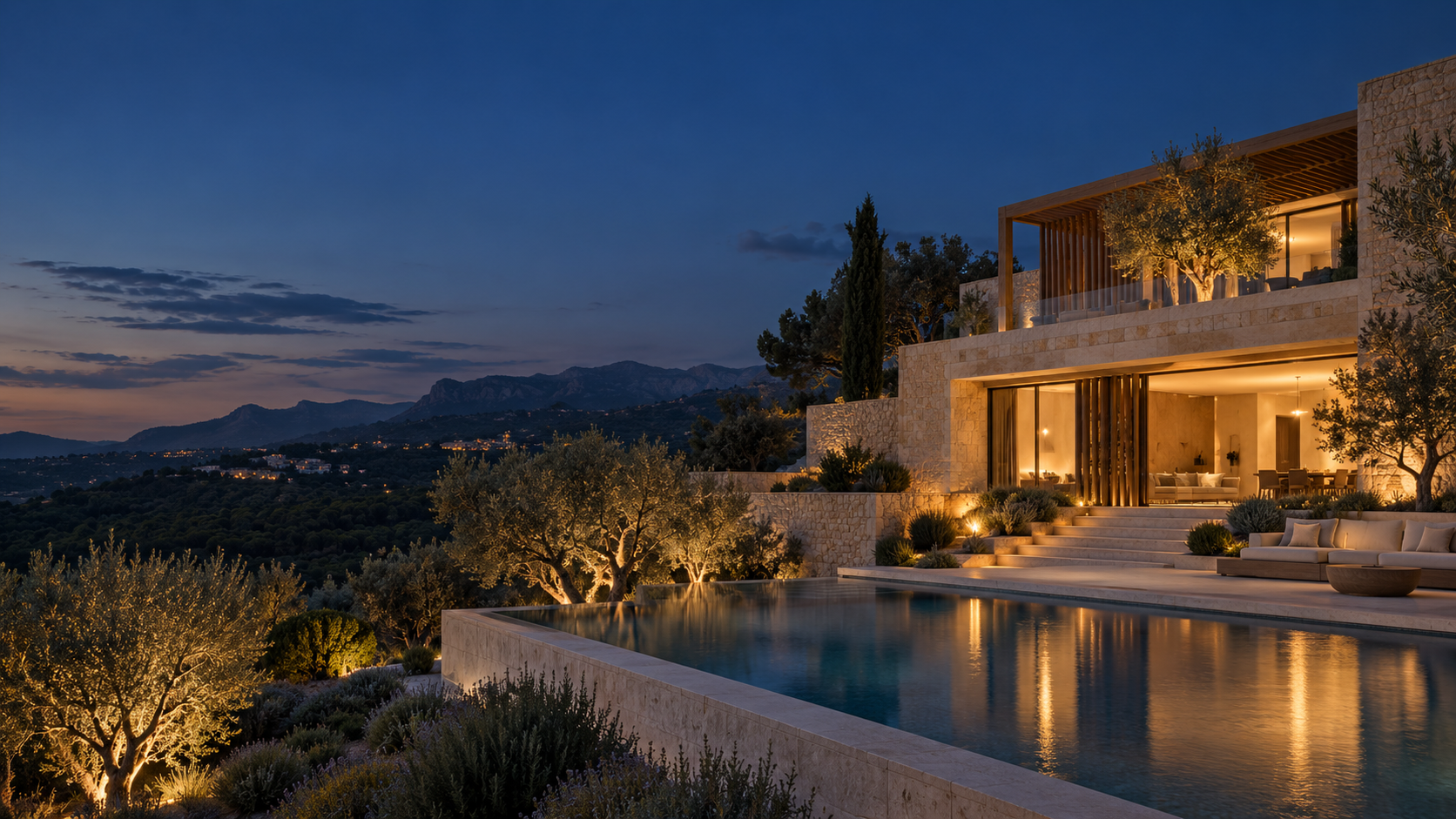 Vivienda contemporánea integrada en un paisaje mediterráneo
